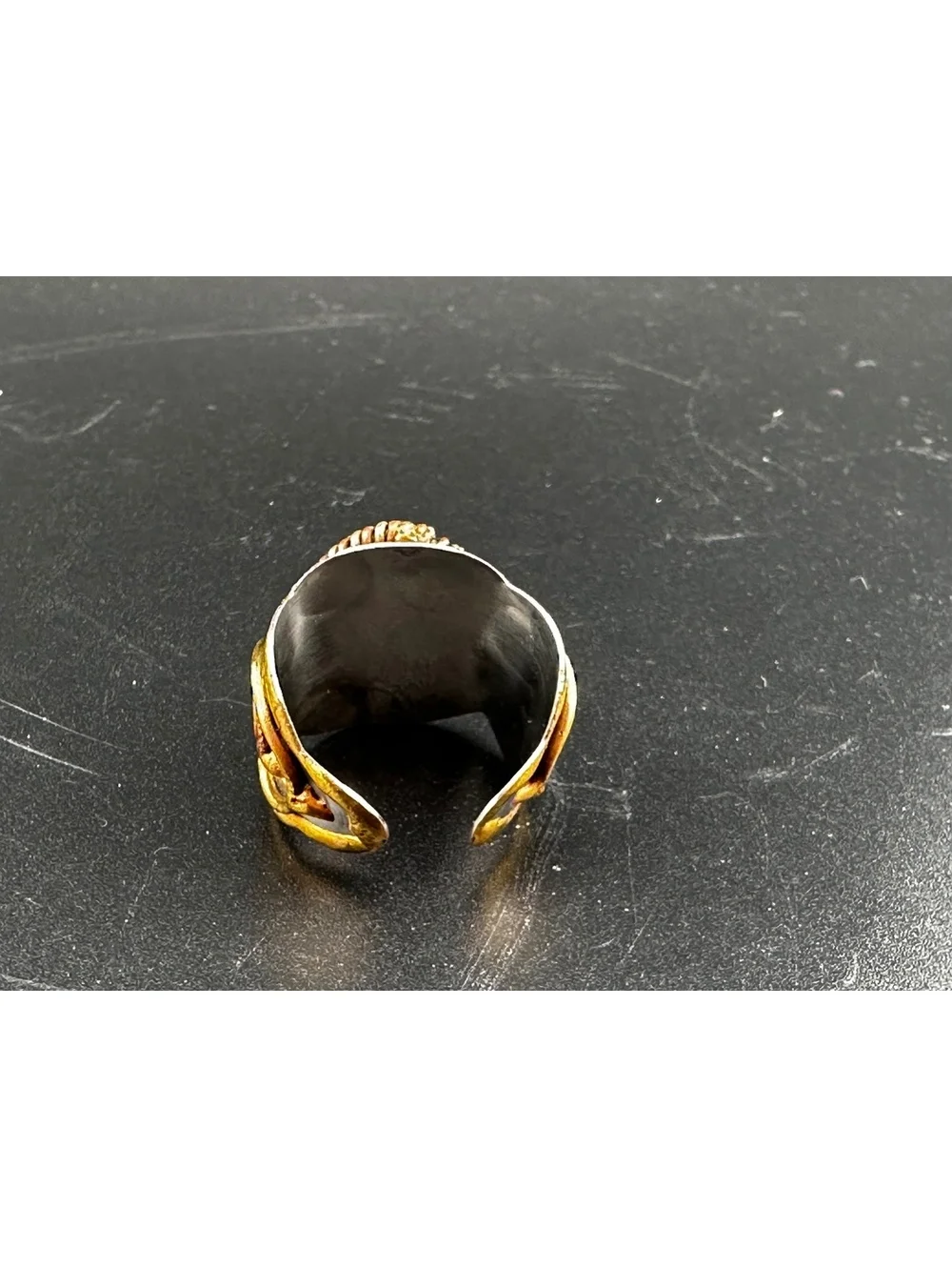 Mixed Metal and Ruby Fuchsite Stone Ring